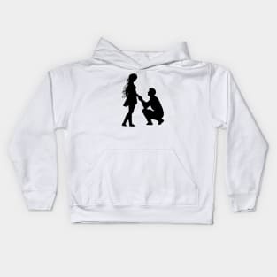 Romantic proposal Kids Hoodie